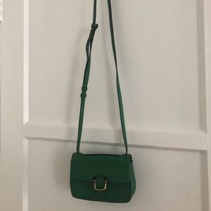 J. Crew mini green leather crossbody